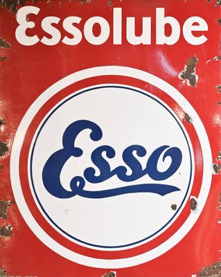 Esso Plaque Maill E Essolube X Cm