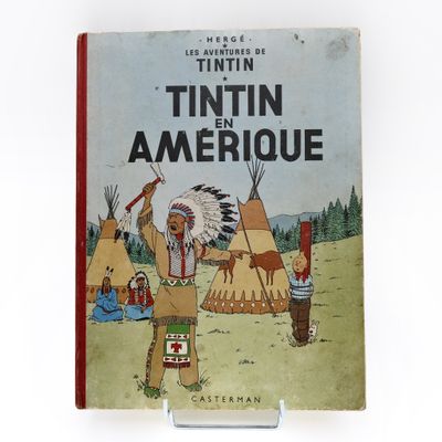Tintin en Amérique Dos toilé rouge 1961 B30