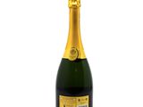 a bottle of champagne on a white background