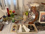 a table that has a lot of items on it
