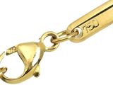 an image of a close up of a gold chain with a clasp