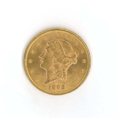 an image of a gold coin on a white surface