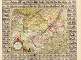 une vieille carte de l'Inde sur laquelle figure une boussole
