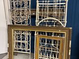 a picture of a pair of antique iron bed frames