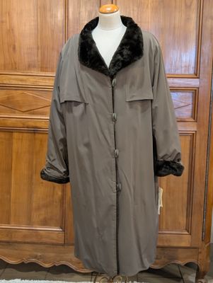 CLAUDE HAVREY - Manteau, intérieur imitation fourrure - Tail…