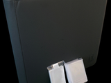 a picture of a black binder with a pair of usb drives attached to it