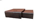 two boxes that are sitting on top of each other
