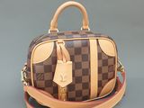 Sac Speedy Louis Vuitton Damier marron et beige clair
