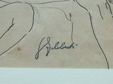 drawing of a woman in a white dress with a bird on her shoulder
