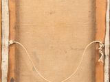 an old picture frame with a rope hanging from it ' s side
