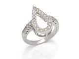 a close up of a diamond ring on a white background