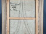 an old picture of a picture frame with a message written on it