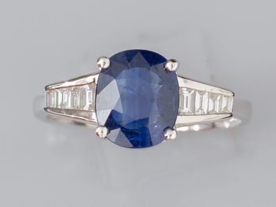 a sapphire and diamond ring