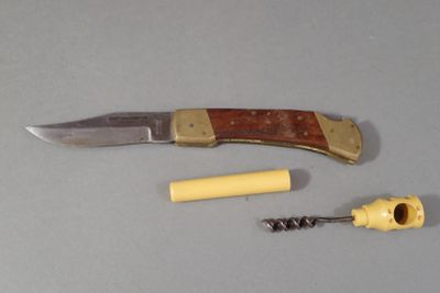 - Couteau de poche, Stainless Pakistan. Manche en laiton et …