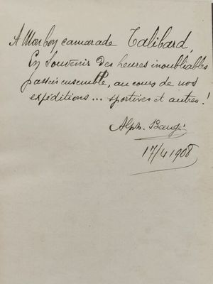 une vieille lettre écrite en français sur un bout de papier