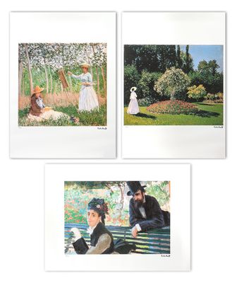 Claude MONET (1840-1926), d'après - Sujets divers Trois épre…