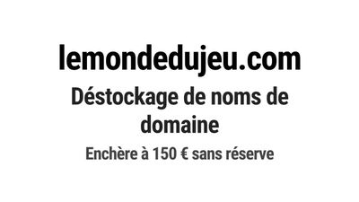 Nom de domaine lemondedujeu.com.