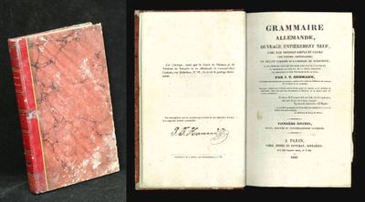 J.T. Hermann, Grammaire allemande, Paris 1832, 1 vol in8 rel…
