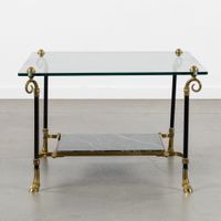 Table basse de style Hollywood Regency, dotée de pieds en fo… (photo 3)