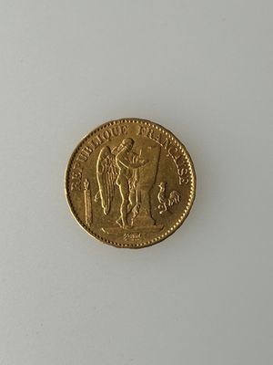 * Une pièce de 20 F or Génie 1878. Poids 6,43 g -  Frais acheteurs pou - Photo 1