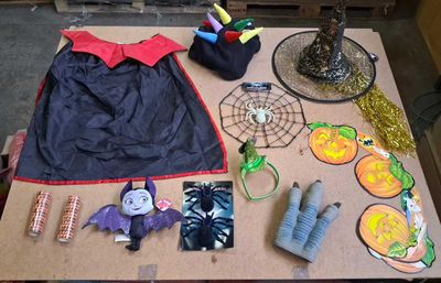 a table that has a bunch of items on it