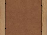 a painting of a wooden frame with a piece of paper taped to it