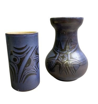 FONK et MATEO à VALLAURIS Réunion d'un vase balustre et d'un…