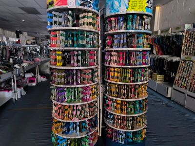 two stacks of toys on display in a store