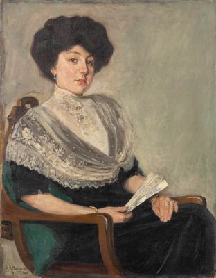 une image représentant un tableau où l'on voit une femme assise sur une chaise en train de lire un livre