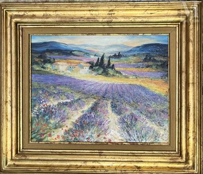 HOBI (1939-1998) Lavandes à Grignon