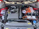 an overhead view of a car ' s engine with its hood open