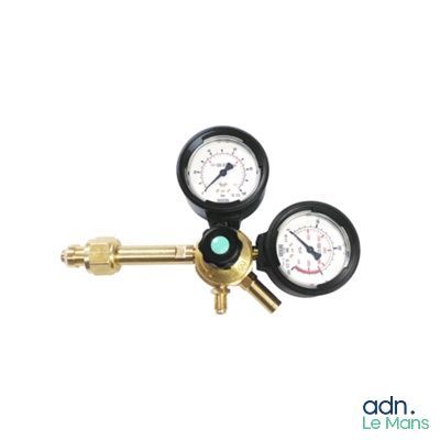 the two gauges are connected to each other on a white background