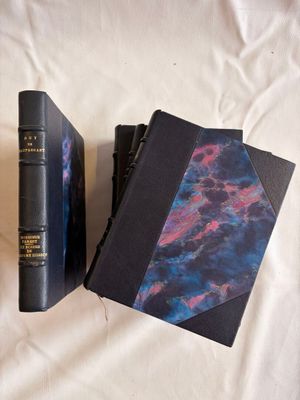 deux livres posés l'un à côté de l'autre sur un lit