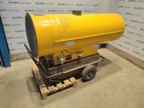 an image of a yellow barrel sitting on top of a wooden pallet