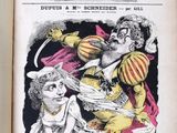 un vieux livre sur lequel figure l'image d'un homme et d'une femme