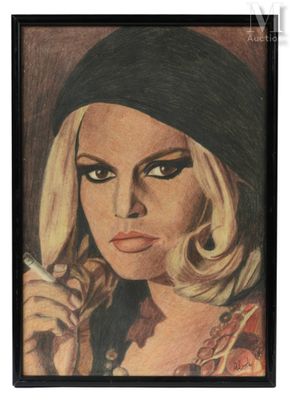 un tableau représentant une femme tenant une cigarette à la main