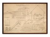 un ancien plan de maison comportant des plans et des croquis