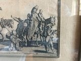 a picture of a picture of a group of people riding on horses