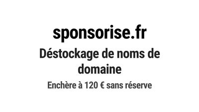 Nom de domaine sponsorise.fr. Catégorie: Marketing et public…