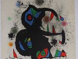 tableau représentant une femme en robe noire tenant un parapluie coloré