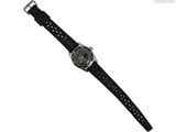 une image représentant une montre avec un bracelet noir sur fond blanc