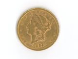 an image of a gold coin on a white surface