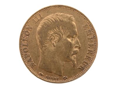 Pièce de 20 francs or Napoléon III tête nue, 1860. Petites u… - Photo 1