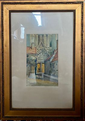 Jean BURKHALTER (1895-1982) Porte d'église