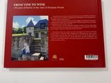 the back cover of a book with a picture of a woman on a bench