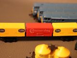a toy train that is sitting on a table