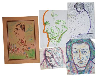 de nombreux dessins de personnes de différentes couleurs sur fond blanc