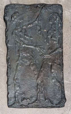 Ecole du XXème siècle "Conversation entre deux personnages" - Photo 1