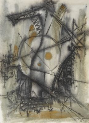 an image of a drawing of a man holding a kite