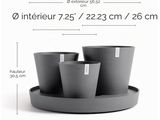 un gros plan sur un plateau sur lequel sont posés trois pots